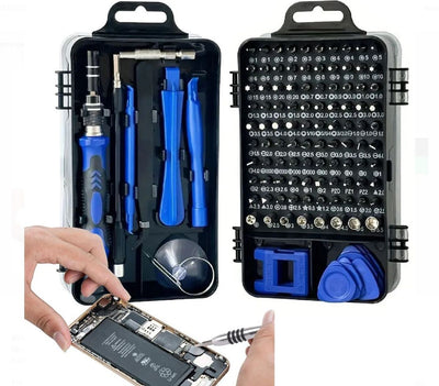 Kit de herramientas de precisión 122 en 1 abierto, destornillador y puntas magnéticas