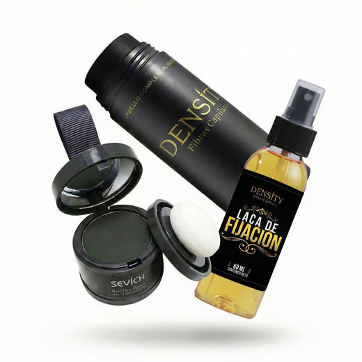 Kit Cabello Denso 3en1: Fibras Capilares + Laca + Corrector