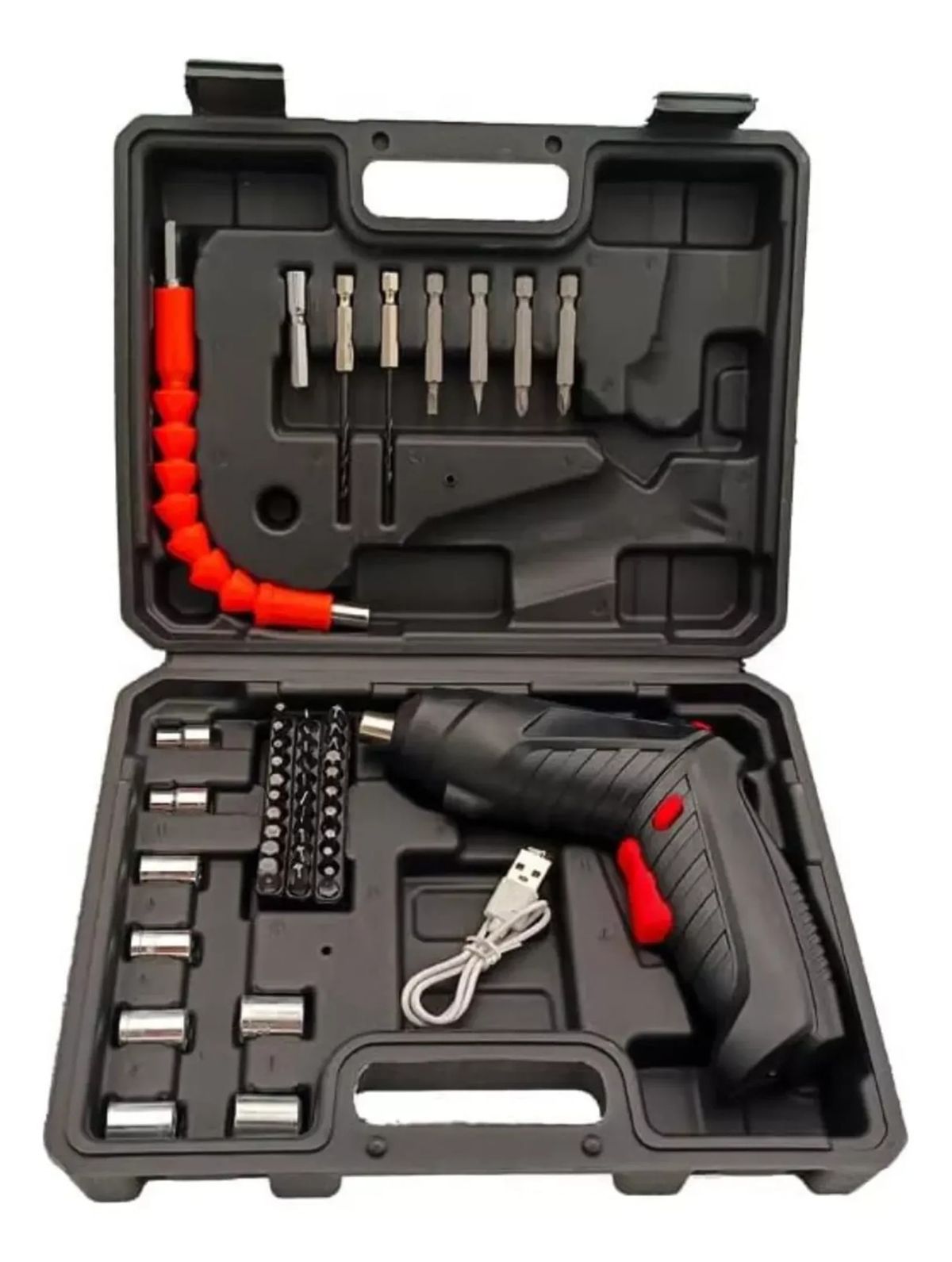 Destornillador Eléctrico Recargable 28 en 1 + Estuche