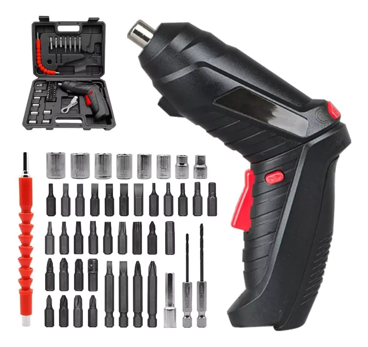 Destornillador Eléctrico Recargable 28 en 1 + Estuche